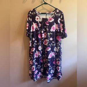 Charlie’s Project 2XL floral legging-material dress with pockets.  So soft!